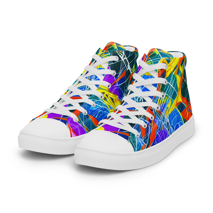 Men's High Top Canvas Shoes - Arkhipov Waves
