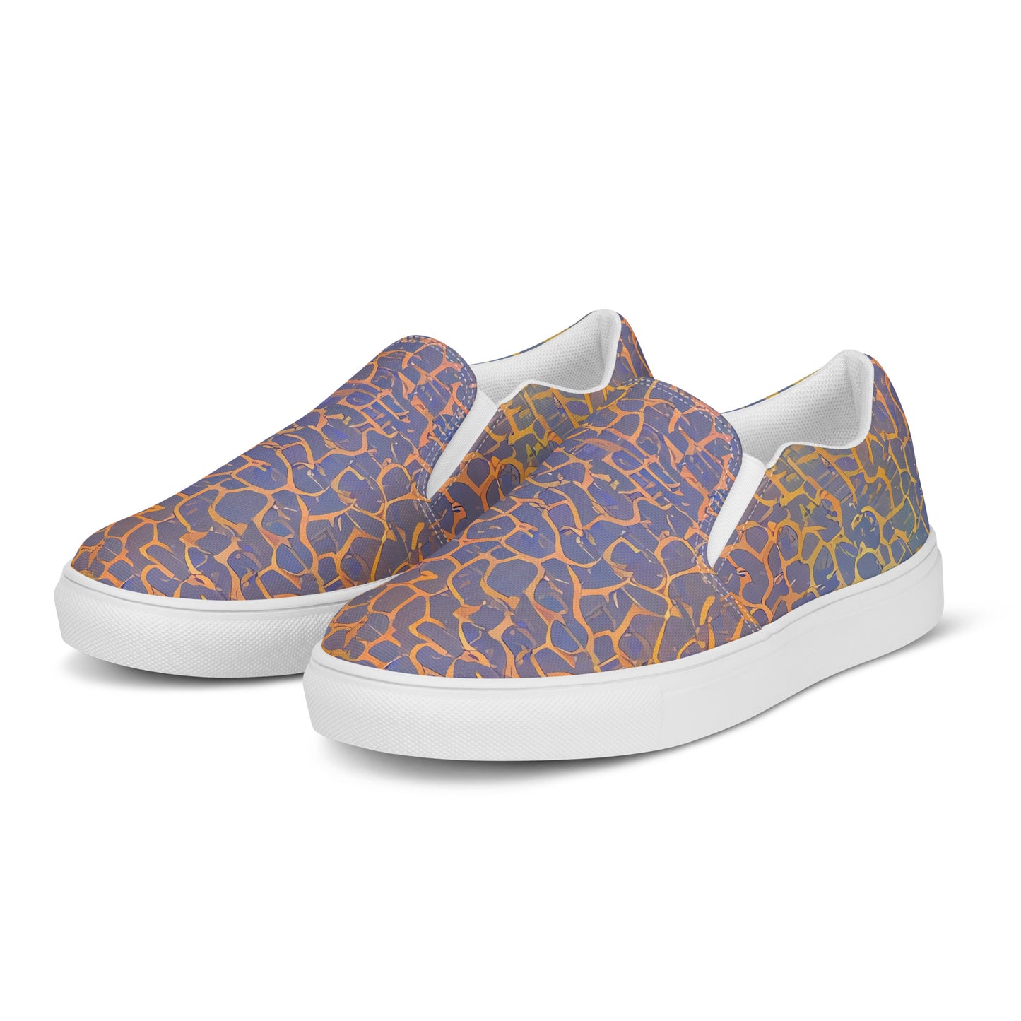 Women's Slip-On Canvas Shoes - Martian Gridlock