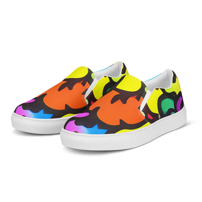 Men's Slip-On Canvas Shoes - Kaleidoscope Garden