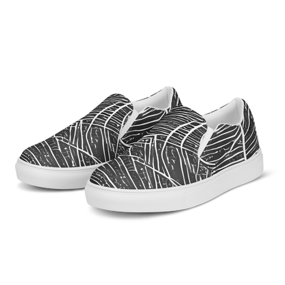 Men's Slip-On Canvas Shoes - Silver Echo