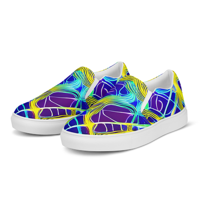 Men's Slip-On Canvas Shoes - Neon Jungle Rhapsody