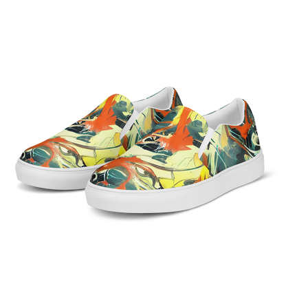 Men's Slip-On Canvas Shoes - Fluid Firestorm