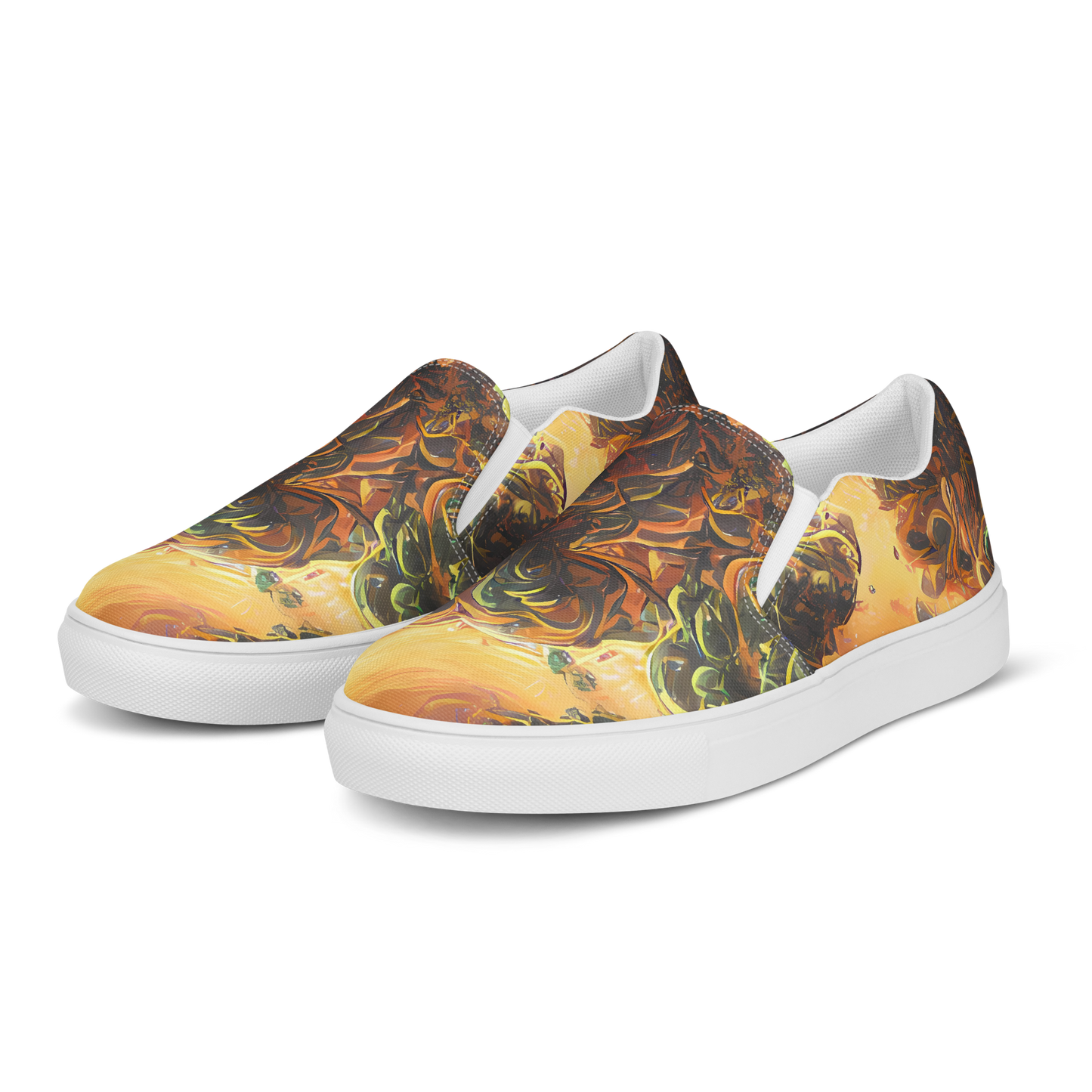 Women's Slip-On Canvas Shoes - Volcanic Cascade