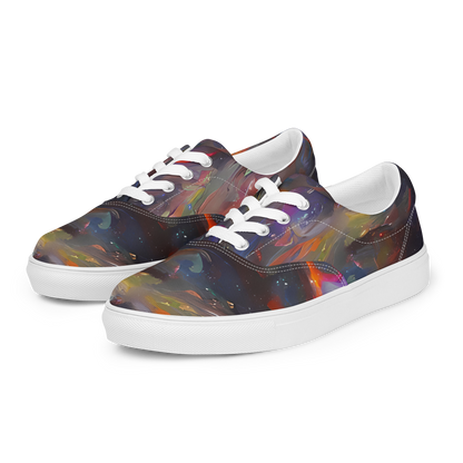 Men's Lace-Up Canvas Shoes - Chromatic Flux