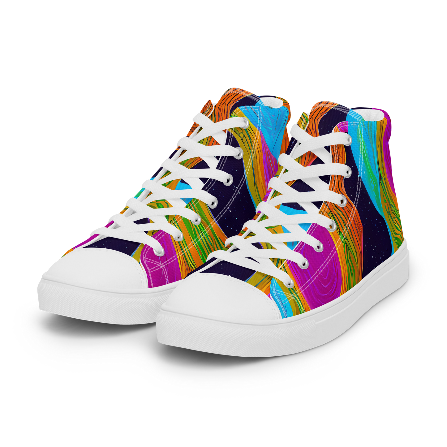 Women's High Top Canvas Shoes - Galactic Harmony