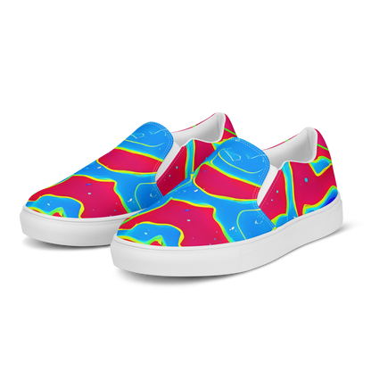 Women's Slip-On Canvas Shoes - Electric Bloom