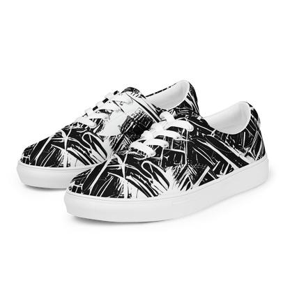 Women's Lace-Up Canvas Shoes - Ferriss Fractals