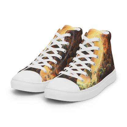 Women's High Top Canvas Shoes - Volcanic Cascade