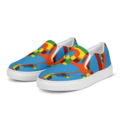 Men's Slip-On Canvas Shoes - Fire Ocean Fusion