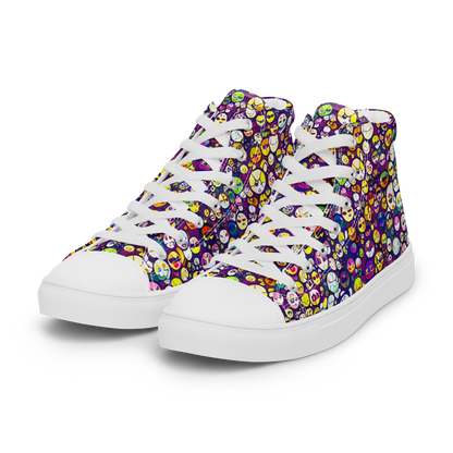 Men's High Top Canvas Shoes - Mosaic Moods