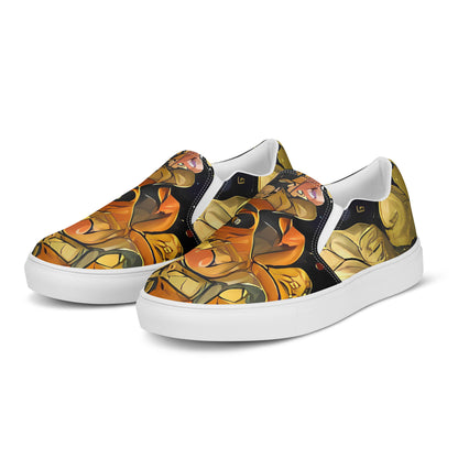 Women's Slip-On Canvas Shoes - Baroque Blossom