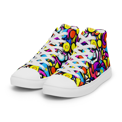 Men's High Top Canvas Shoes - Eclectic Fantasy