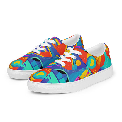 Men's Lace-Up Canvas Shoes - Blast of Color