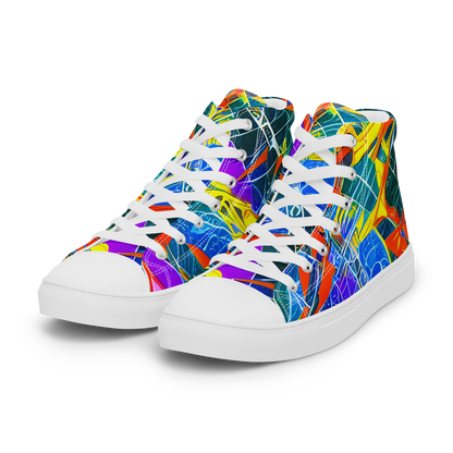 Women's High Top Canvas Shoes - Arkhipov Waves