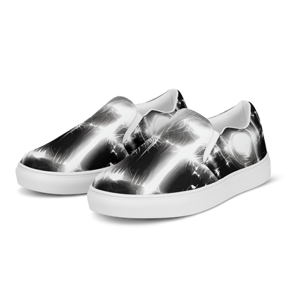 Men's Slip-On Canvas Shoes - Electric Nightfall