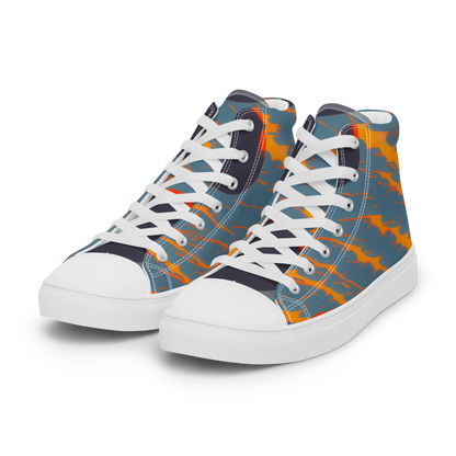 Men's High Top Canvas Shoes - Flames of Gravity