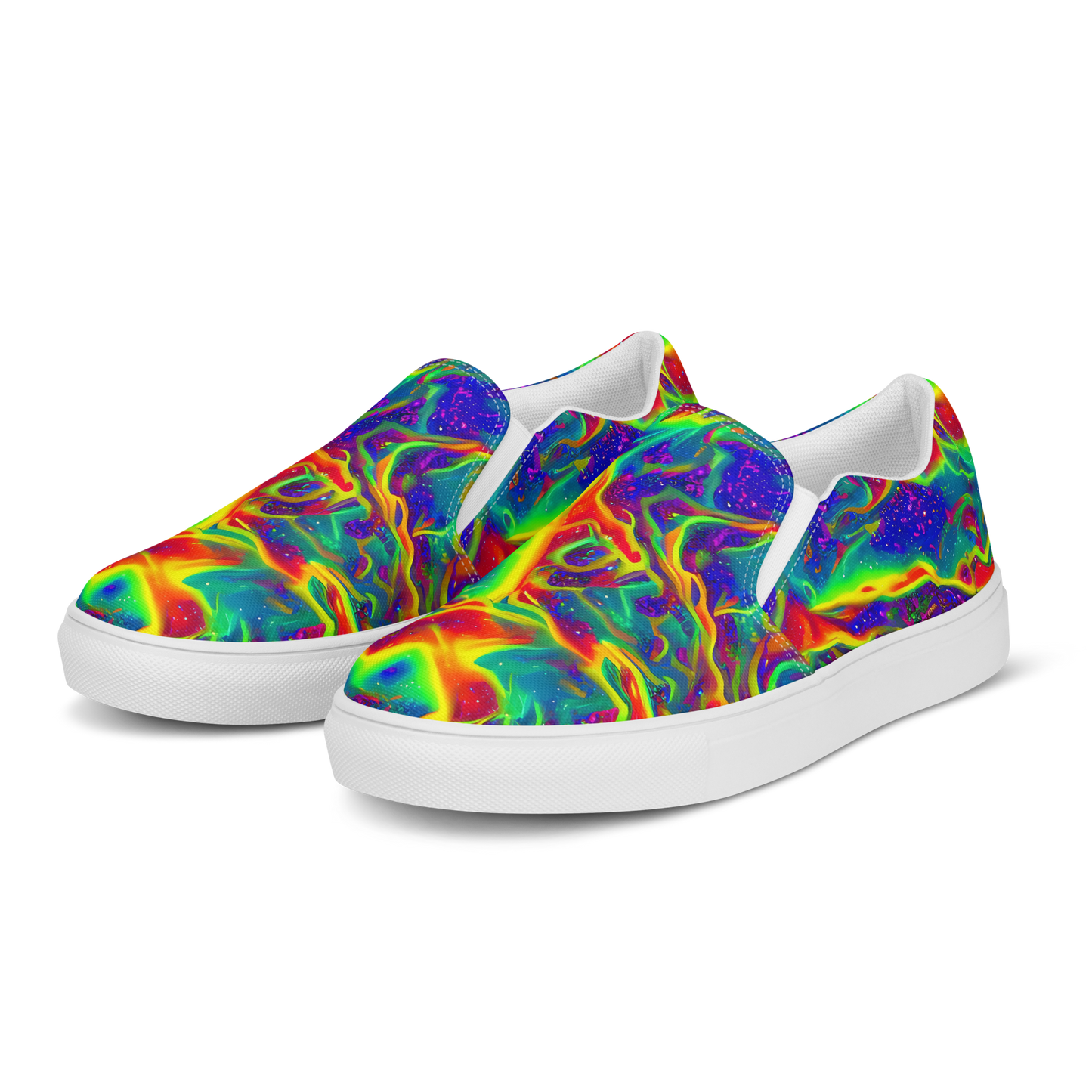 Men's Slip-On Canvas Shoes - Nebula Symphony