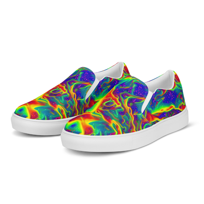 Men's Slip-On Canvas Shoes - Nebula Symphony