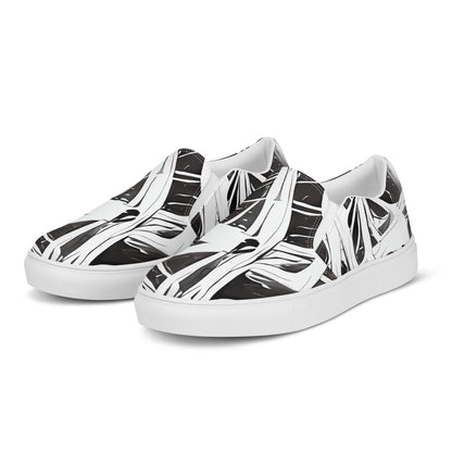 Men's Slip-On Canvas Shoes - Twilight Vortex