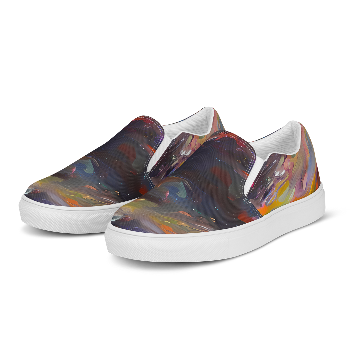 Men's Slip-On Canvas Shoes - Chromatic Flux