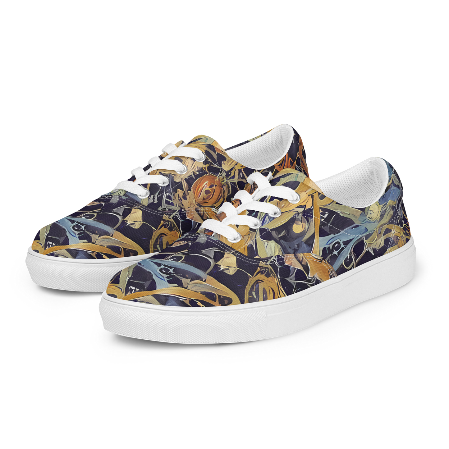 Women's Lace-Up Canvas Shoes - Quantum Symmetry