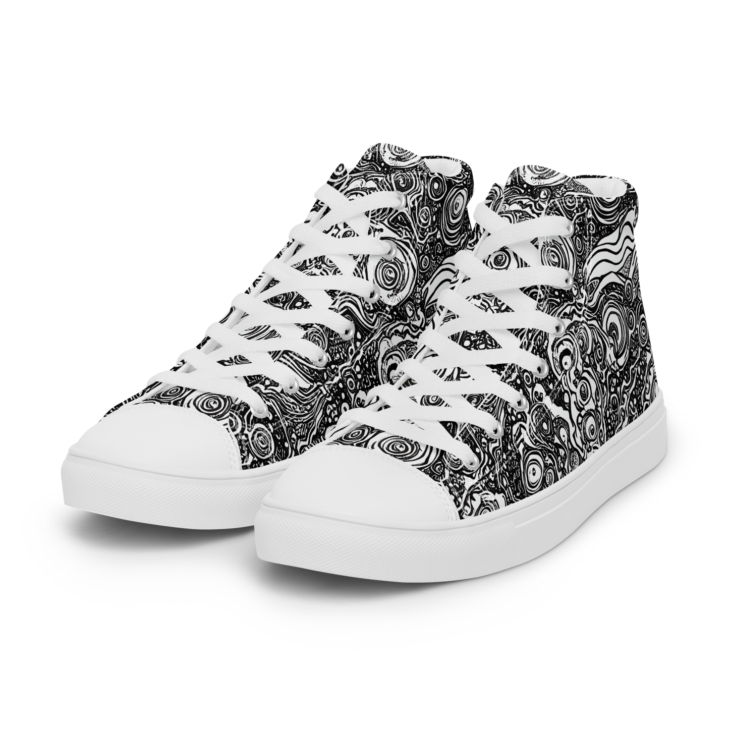 Women's High Top Canvas Shoes - Swirling Stories