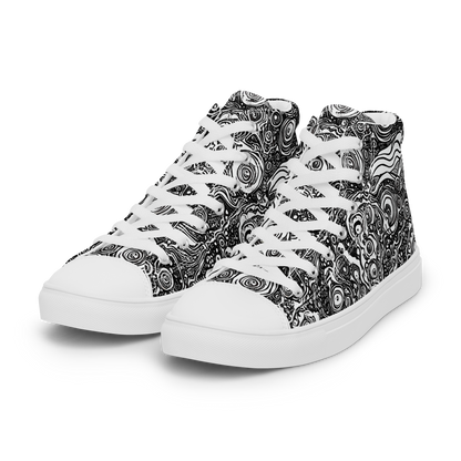 Women's High Top Canvas Shoes - Swirling Stories