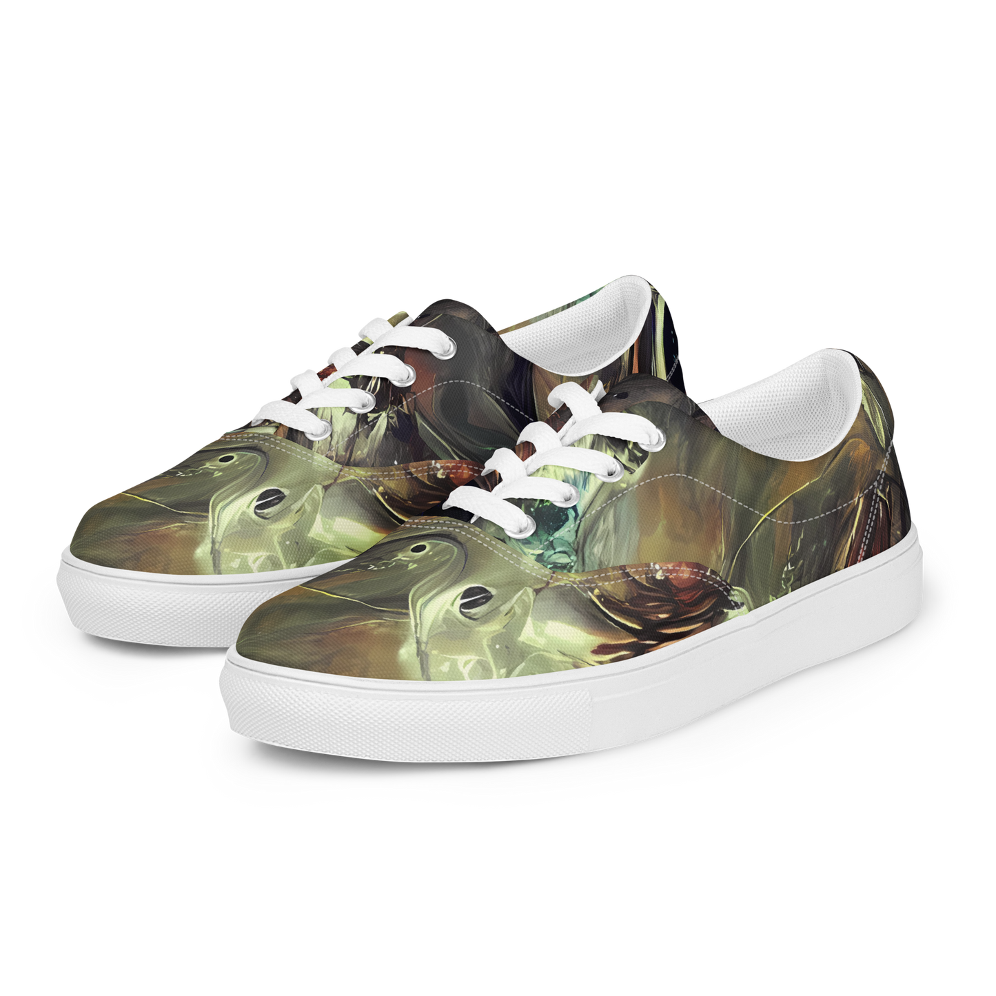 Women's Lace-Up Canvas Shoes - Chaos Crescendo