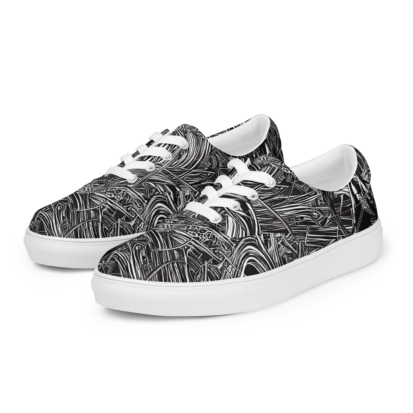 Men's Lace-Up Canvas Shoes - Mesmeric Tangles