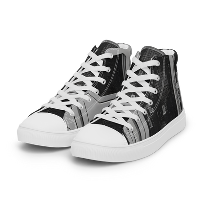 Men's High Top Canvas Shoes - Concrete Harmony