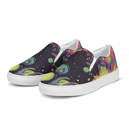 Men's Slip-On Canvas Shoes - Psychedelic Drift