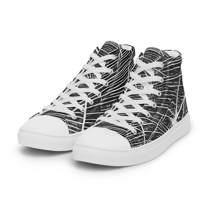 Men's High Top Canvas Shoes - Silver Echo