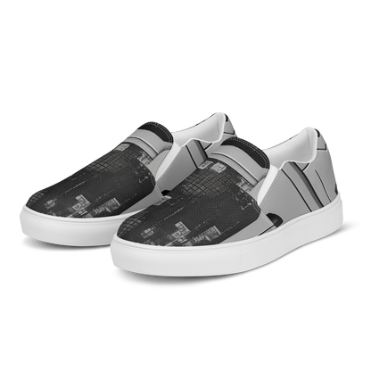 Men's Slip-On Canvas Shoes - Concrete Harmony