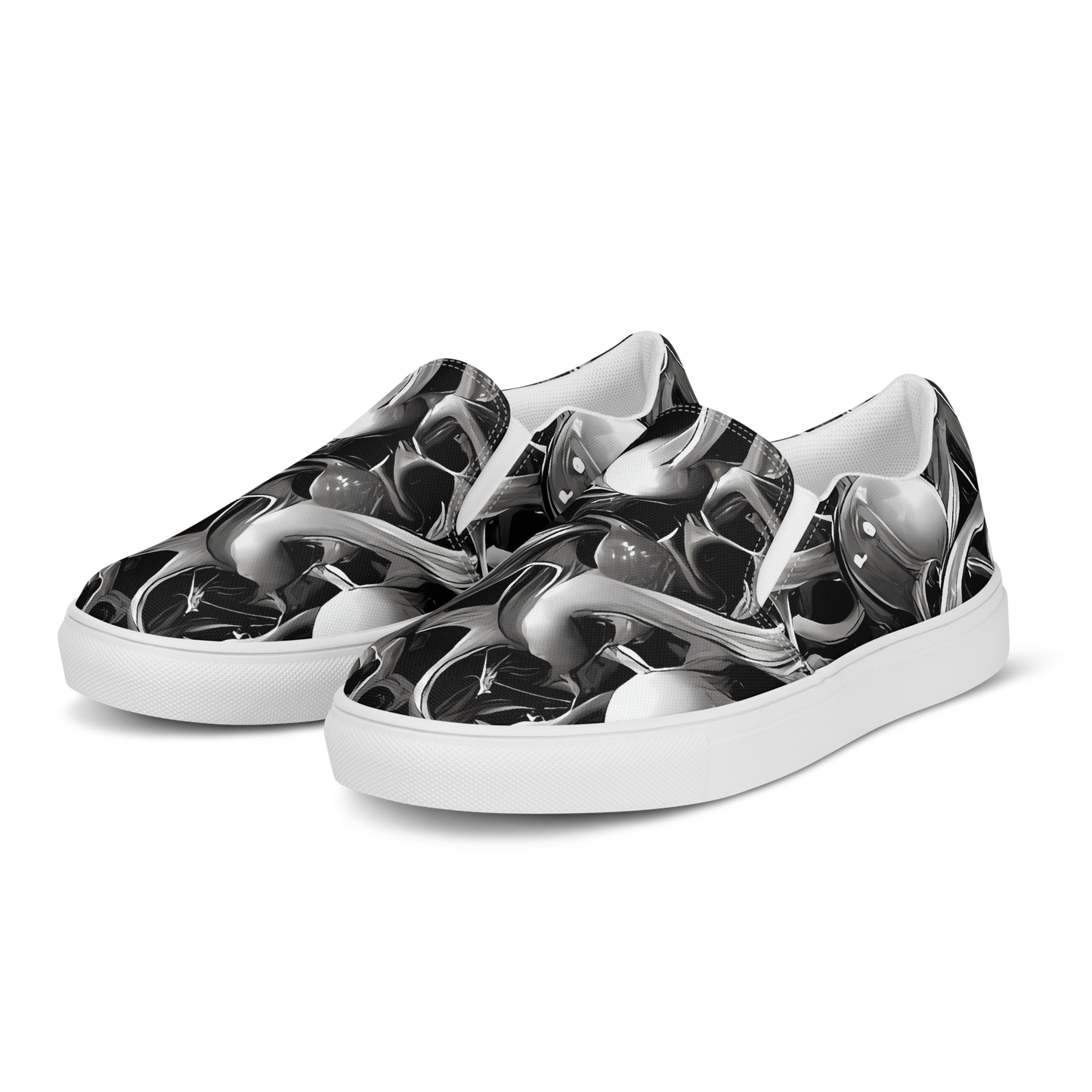 Men's Slip-On Canvas Shoes - Fluid Monochrome