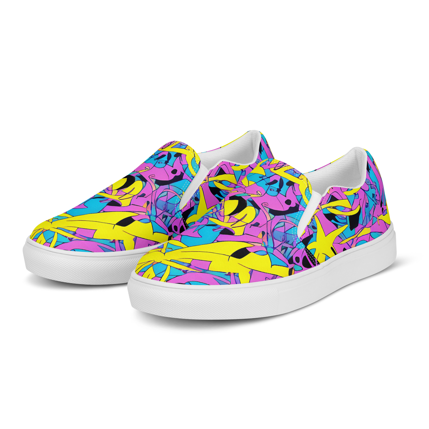 Women's Slip-On Canvas Shoes - Neon Jive