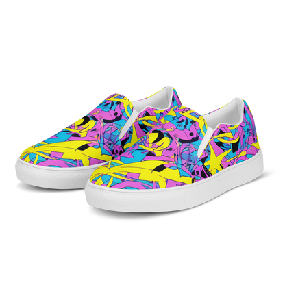 Women's Slip-On Canvas Shoes - Neon Jive