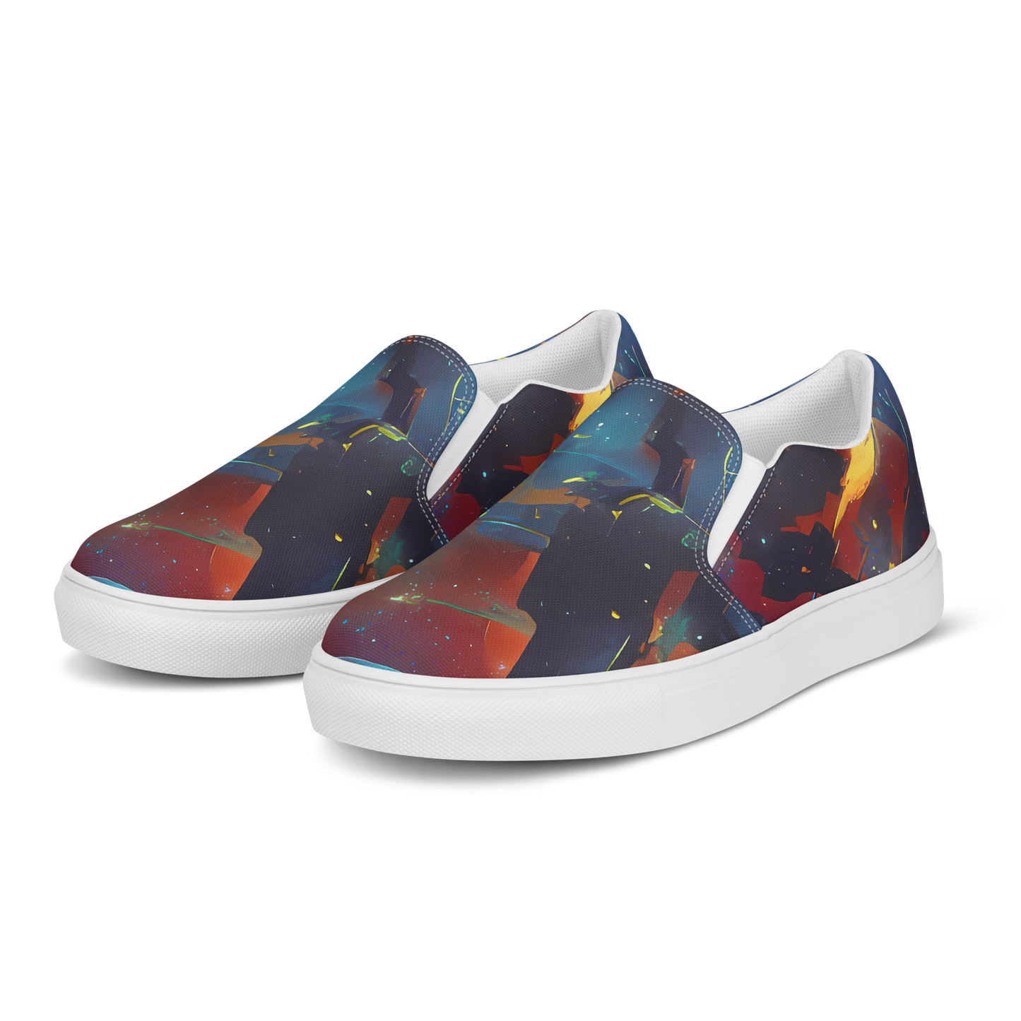 Men's Slip-On Canvas Shoes - Journey Through Infinity