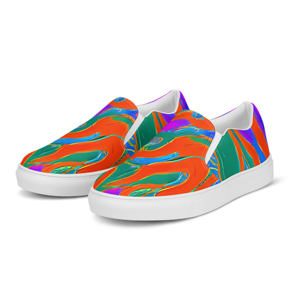 Men's Slip-On Canvas Shoes - Childish Strokes