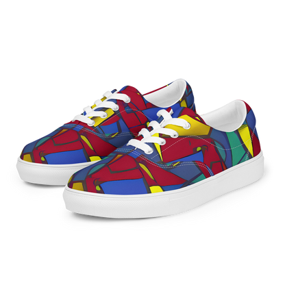 Men's Lace-Up Canvas Shoes - Vibrant Vexation