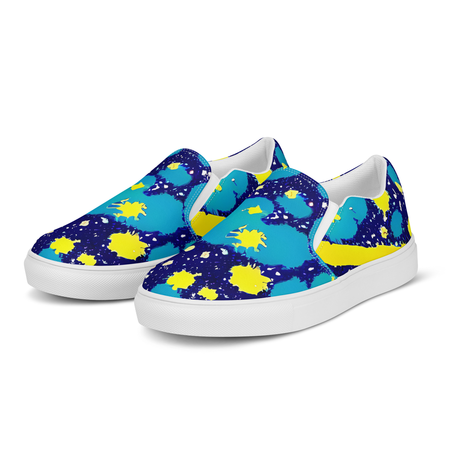 Women's Slip-On Canvas Shoes - Starburst Splash