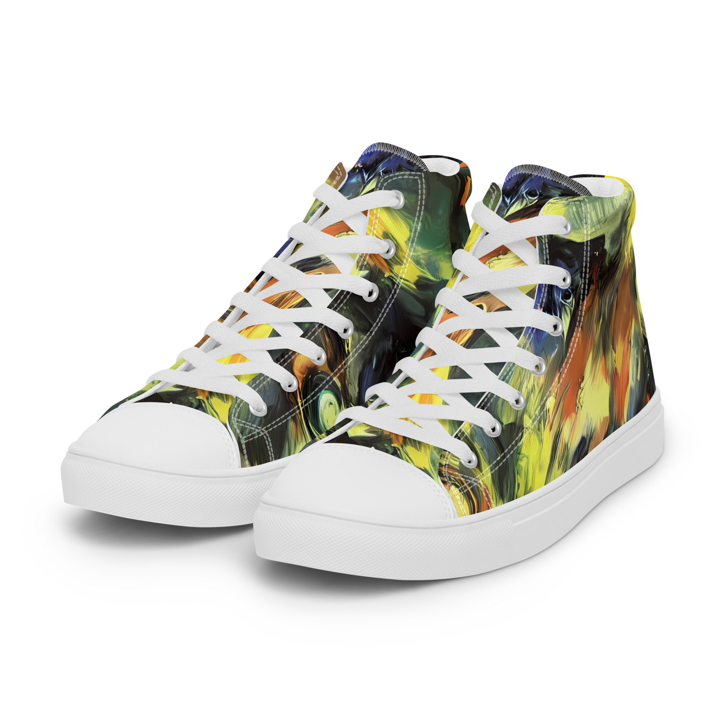 Men's High Top Canvas Shoes - Seve Swirl
