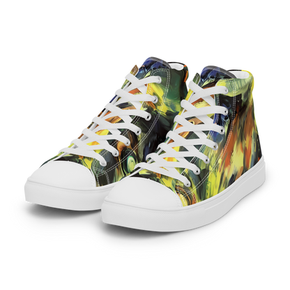 Men's High Top Canvas Shoes - Seve Swirl
