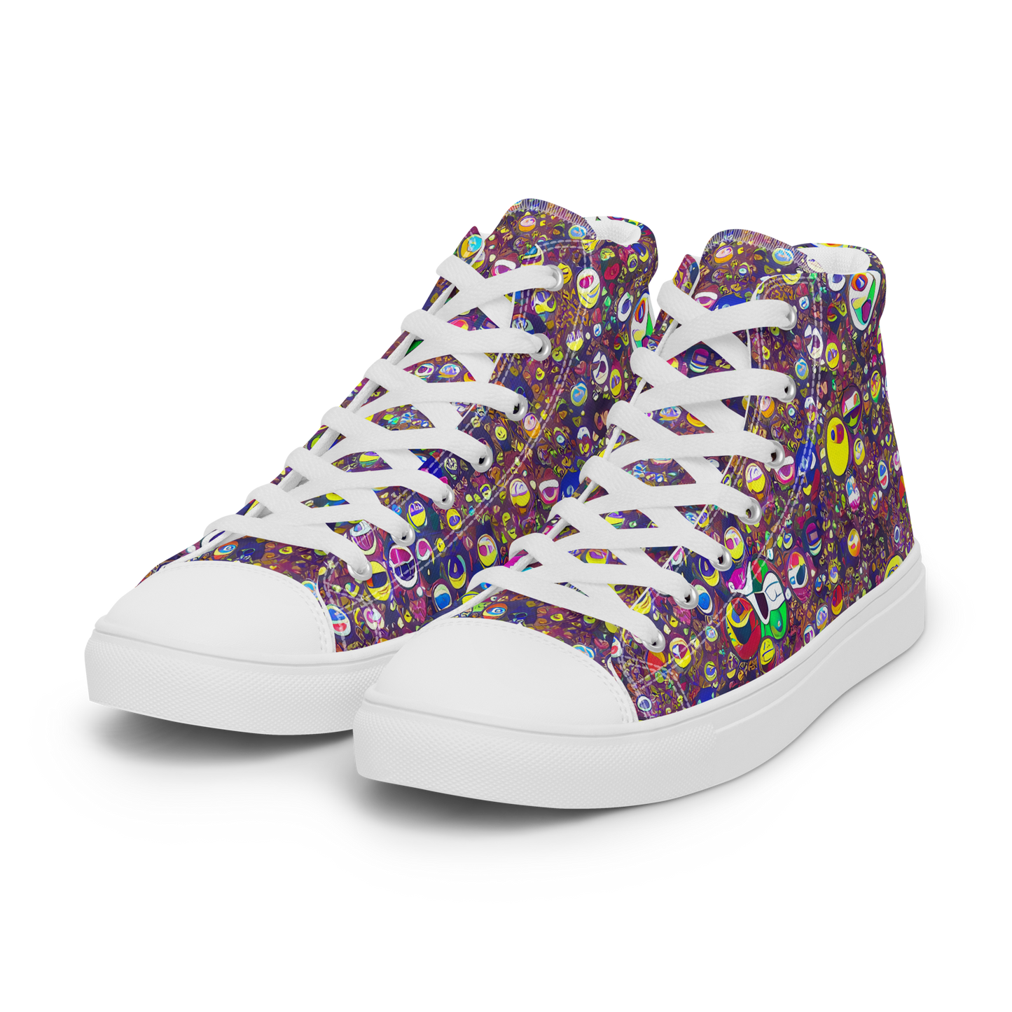 Men's High Top Canvas Shoes - Eyes of Enchantment