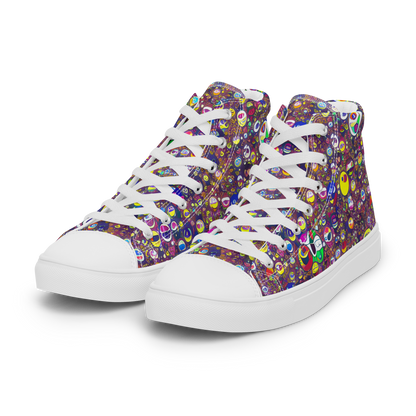 Men's High Top Canvas Shoes - Eyes of Enchantment