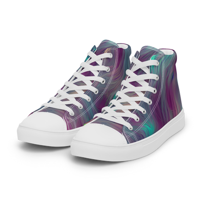 Men's High Top Canvas Shoes - Surreal Tresses