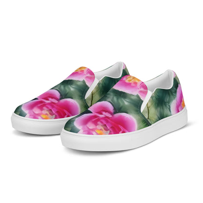 Men's Slip-On Canvas Shoes - Blossom Reverie