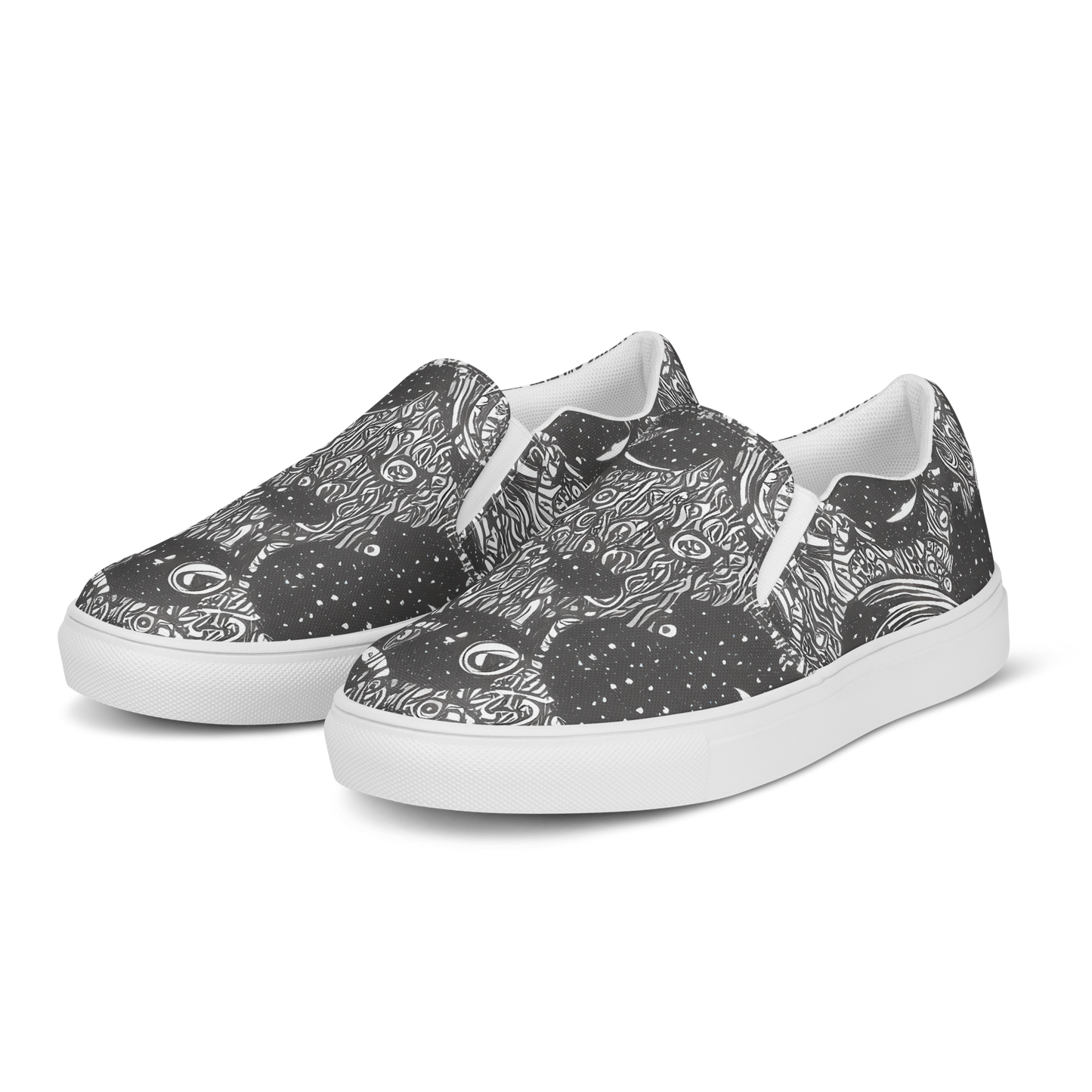 Women's Slip-On Canvas Shoes - Shadow Reverie