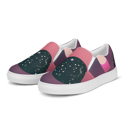 Men's Slip-On Canvas Shoes - Dreamscape Horizon