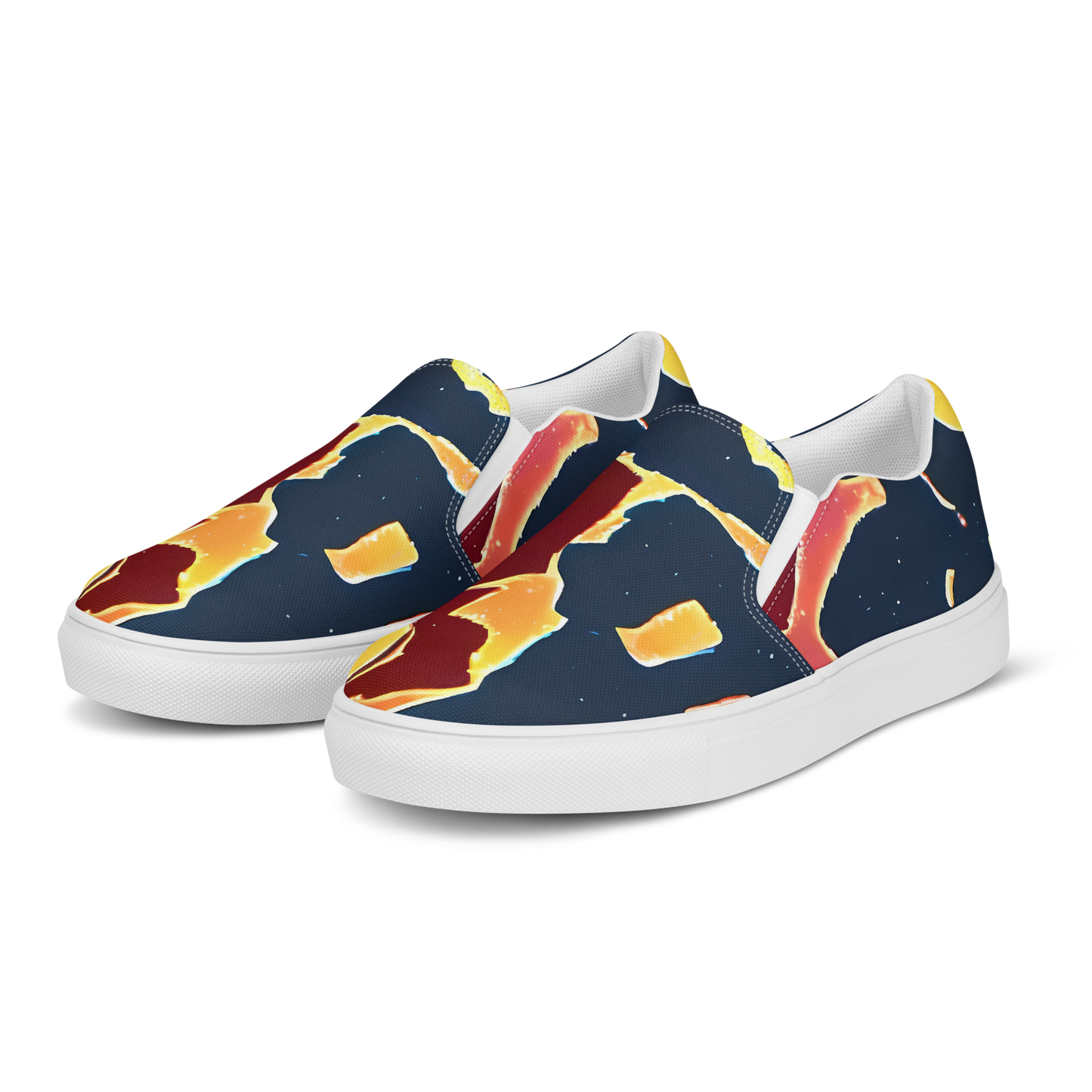 Men's Slip-On Canvas Shoes - Sunset Silhouette