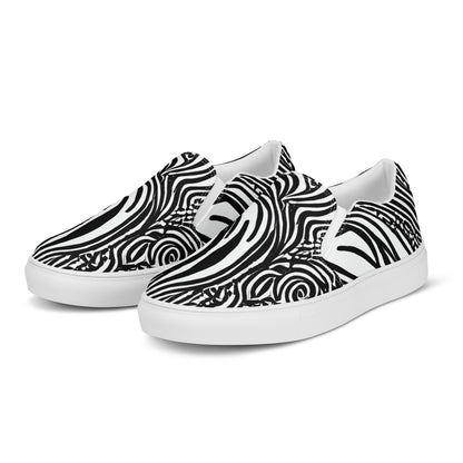 Women's Slip-On Canvas Shoes - Tidal Tangle